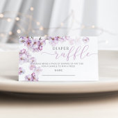 Waterverf kersenbloesem luier loterij ticket informatiekaartje