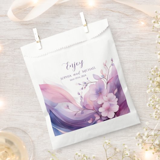 Waterverf Kersenbloesems bruiloft-Dank u- Bedankzakje (Geknipt)