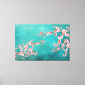 Waterverf Kersenbloesems Canvas Afdruk (Voorkant)