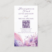 Waterverf Kersenbloesems - Registry-Honeymoon Visitekaartje (Achterkant)