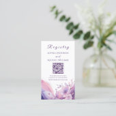 Waterverf Kersenbloesems - Registry-Honeymoon Visitekaartje (Staand voorkant)