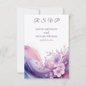 Waterverf Kersenbloesems-RSVP-Wedding- RSVP Kaartje (Voorkant)