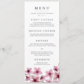 Waterverf Kersenbloesems Trouwmenu Menu (Voorkant)