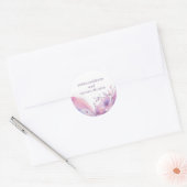 Waterverf Kersenbloesems-trouwstickers Ronde Sticker (Envelop)