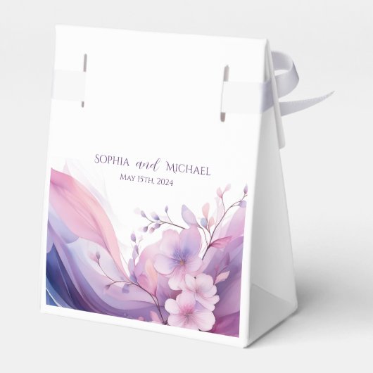 Waterverf Kersenbloesems-Wedding Bedankdoosjes (Achterkant)