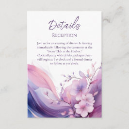 Waterverf Kersenbloesems-Wedding Details- Informatiekaartje