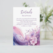 Waterverf Kersenbloesems-Wedding Details- Informatiekaartje (Staand voorkant)