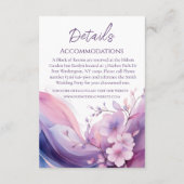 Waterverf Kersenbloesems-Wedding Details- Informatiekaartje (Achterkant)