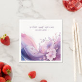 Waterverf Kersenbloesems-Wedding- Servetten (Insitu)