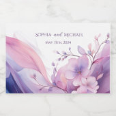Waterverf Kersenbloesems-Wedding Sparkling Wijnetiket (Enkel label)