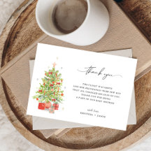 Waterverf Kerst Baby shower Dank u kaarten