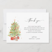 Waterverf Kerst Baby shower Dank u kaarten (Voorkant)