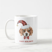 Waterverf Kerst Beagle Santa Happy Howlidays Koffiemok (Links)