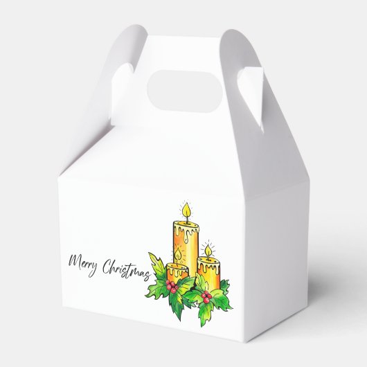 Waterverf kerst bedankdoosjes (Achterkant)