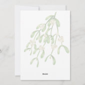 Waterverf Kerst bessen takken Groen Feestdagenkaart (Achterkant)