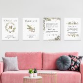 Waterverf Kerst Bijbelvers Set van 4 Wall Art (Woonkamer)