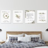 Waterverf Kerst Bijbelvers Set van 4 Wall Art (Slaapkamer)