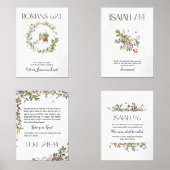 Waterverf Kerst Bijbelvers Set van 4 Wall Art (Voorkant)