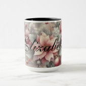  Waterverf Kerst Bloemen en Ornamenten Mok (Midden)