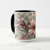  Waterverf Kerst Bloemen en Ornamenten Mok (Voorkant links)