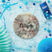  Waterverf Kerst Bloemen en Ornamenten Papieren Bordje (Feest)