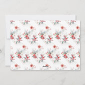 waterverf Kerst Botanisch lijst Feestdagenkaart (Achterkant)