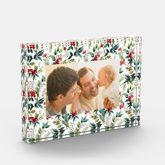 waterverf Kerst Botanisch lijst Fotoblokken (Links)