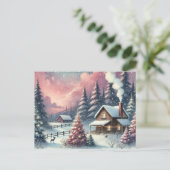  Waterverf kerst Briefkaart (Staand voorkant)