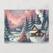  Waterverf kerst Briefkaart (Voorkant)