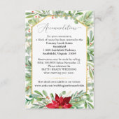 Waterverf Kerst Bruiloft Accommodaties Informatiekaartje (Voorkant)