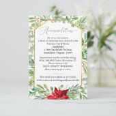 Waterverf Kerst Bruiloft Accommodaties Informatiekaartje (Staand voorkant)