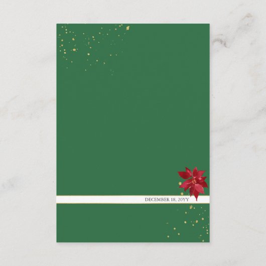 Waterverf Kerst Bruiloft Accommodaties Informatiekaartje (Achterkant)