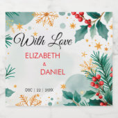 Waterverf Kerst bruiloft bierflesetiketten Bier Etiket (Enkel label)