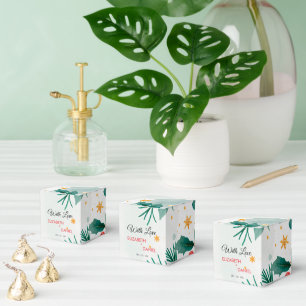Waterverf Kerst bruiloft Holly gunstboxen Bedankdoosjes