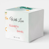 Waterverf Kerst bruiloft Holly gunstboxen Bedankdoosjes (Achterkant)