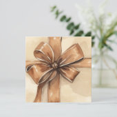 Waterverf Kerst Cadeaubon Kaart (Staand voorkant)