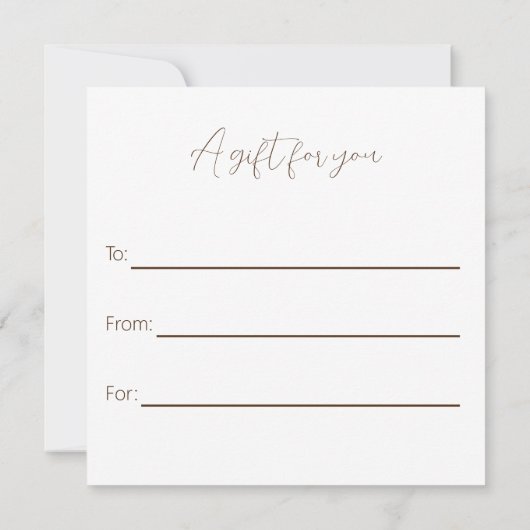 Waterverf Kerst Cadeaubon Kaart (Achterkant)