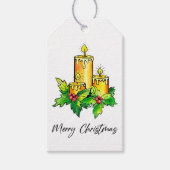 Waterverf kerst cadeaulabel (Voorkant)