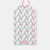 Waterverf Kerst Candy Cane Cadeaulabel (Achterkant)