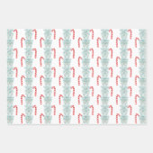 Waterverf Kerst Candy Cane Garland Inpakpapier Vel (Voorkant 2)