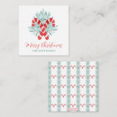 Waterverf Kerst Candy Cane Gift Enclosure Notitiekaartje (Voorkant / Achterkant)