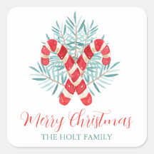 Waterverf Kerst Candy Cane Gift