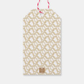 Waterverf Kerst Champagne Bar Winkelwagen Cadeaulabel (Achterkant)