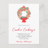 Waterverf Kerst Cookie Exchange Uitnodiging Briefkaart (Voorkant)
