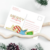 Waterverf kerst Cute Cookies 1 Foto Feestdagenkaart