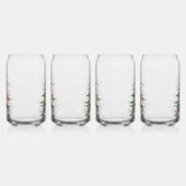 Waterverf Kerst Dennenbomen Blikvorm Glas (Links)