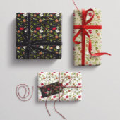 Waterverf Kerst Elegant bloemblaadje Cadeaupapier