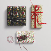 Waterverf Kerst Elegant bloemblaadje Cadeaupapier