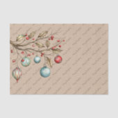 Waterverf Kerst Elegant Script Tissuepapier (Voorkant)