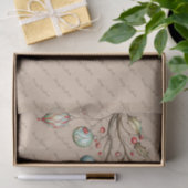 Waterverf Kerst Elegant Script Tissuepapier (Geschenk)